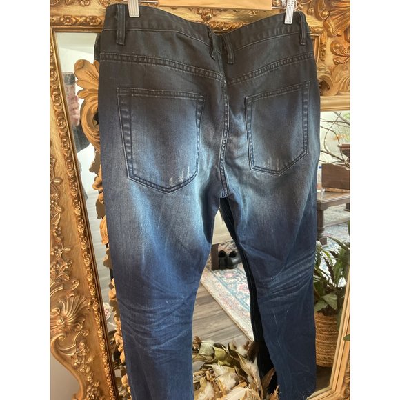 YRN Mens Black to Blue Denim sz 32 - Picture 8 of 8